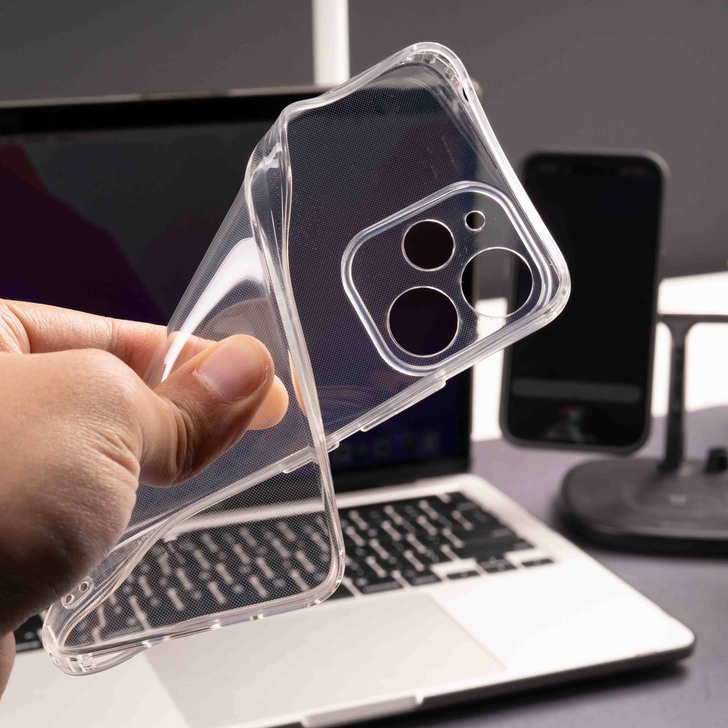 Xiaomi Redmi 12 4G Kılıf Zore 2mm Anti Shock Silikon Şeffaf