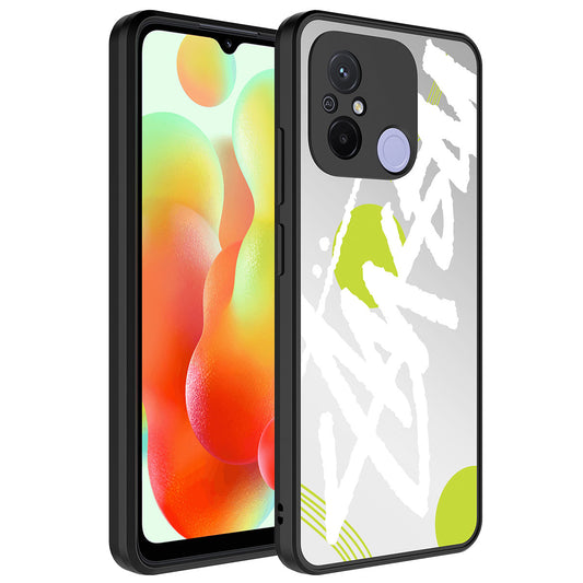 Xiaomi Redmi 12C Kılıf Aynalı Desenli Kamera Korumalı Parlak Zore Mirror Kapak Kalp