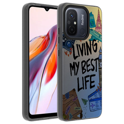 Xiaomi Redmi 12C Kılıf Desenli Zore Dragon Sert Kapak Seyahat