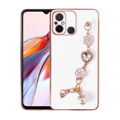 Xiaomi Redmi 12C Kılıf El Tutamaçlı Kamera Korumalı Zore Taka Silikon Kapak Beyaz