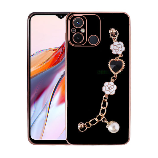 Xiaomi Redmi 12C Kılıf El Tutamaçlı Kamera Korumalı Zore Taka Silikon Kapak Siyah