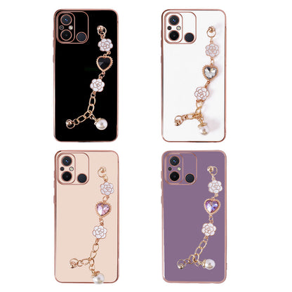 Xiaomi Redmi 12C Kılıf El Tutamaçlı Kamera Korumalı Zore Taka Silikon Kapak Mor