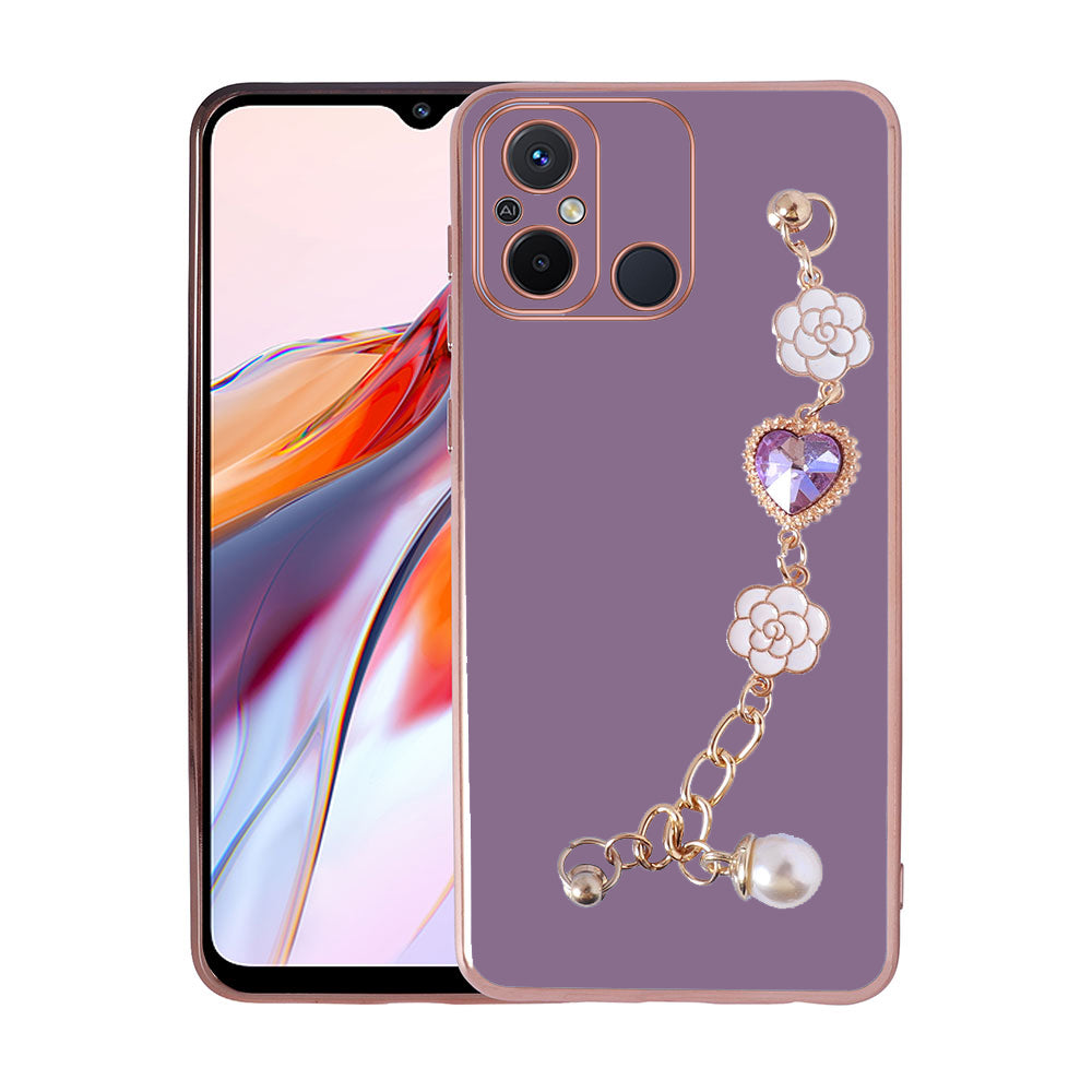 Xiaomi Redmi 12C Kılıf El Tutamaçlı Kamera Korumalı Zore Taka Silikon Kapak Mor