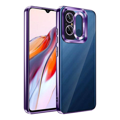 Xiaomi Redmi 12C Kılıf Kamera Korumalı Logo Gösteren Zore Omega Kapak Derin Mor