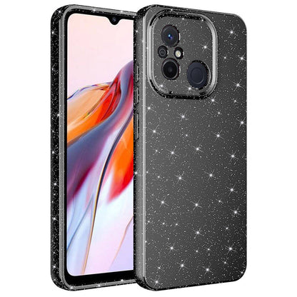 Xiaomi Redmi 12C Kılıf Kamera Korumalı Simli Lüks Zore Koton Kapak Gri