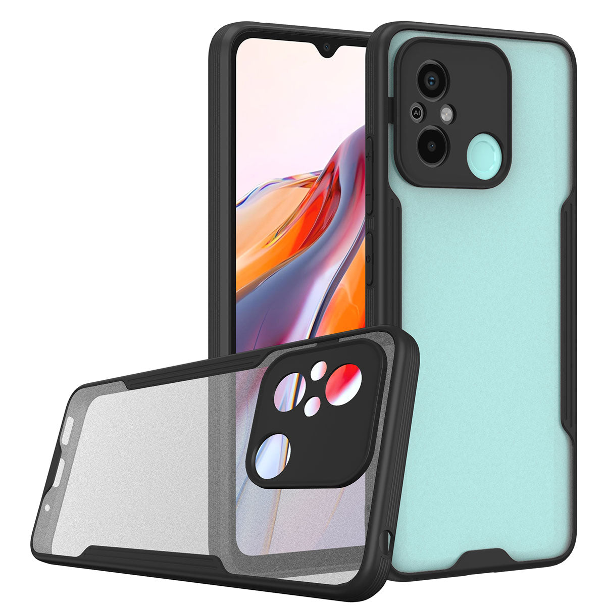 Xiaomi Redmi 12C Kılıf Zore Parfe Kapak Siyah