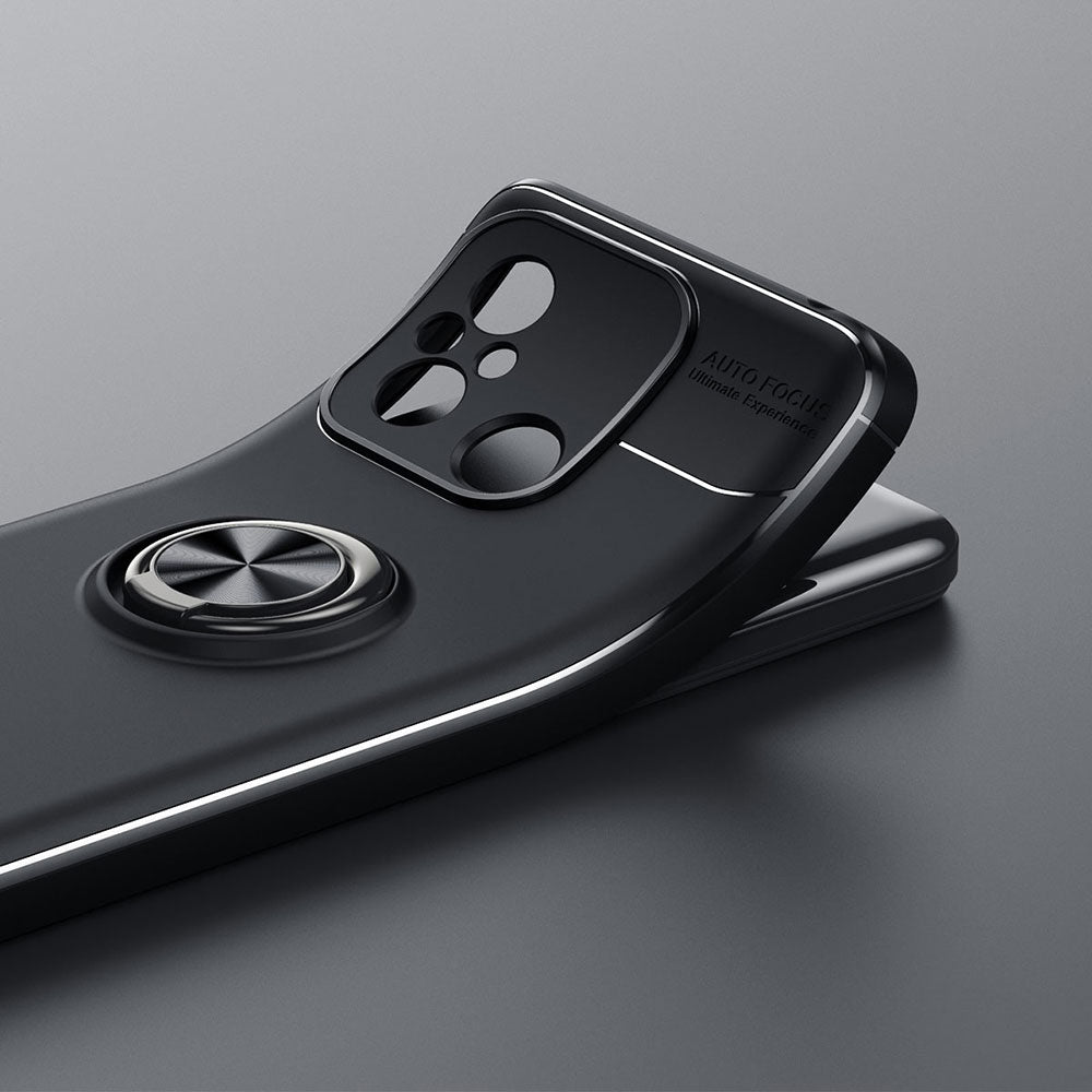 Xiaomi Redmi 12C Kılıf Zore Ravel Silikon Kapak Siyah-Mavi