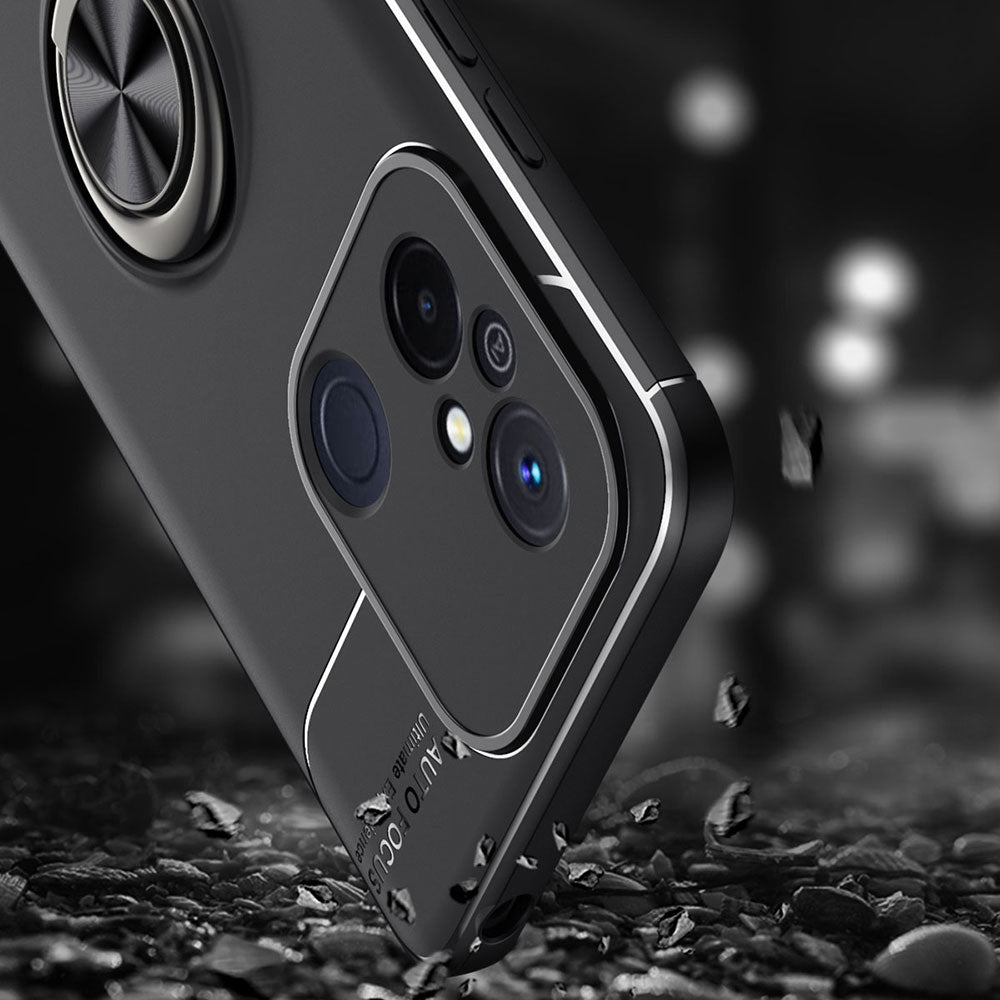 Xiaomi Redmi 12C Kılıf Zore Ravel Silikon Kapak Siyah-Mavi