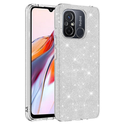 Xiaomi Redmi 12C Kılıf Zore Shining Silikon Gümüş