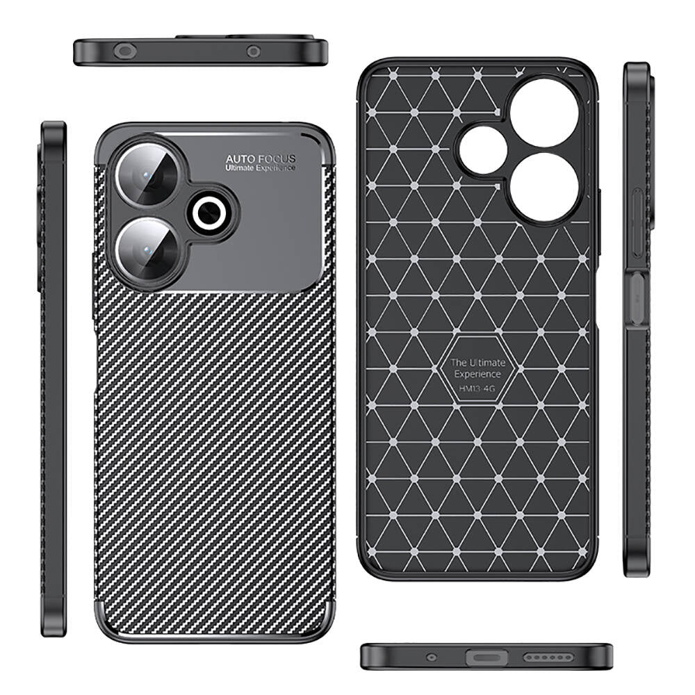 Xiaomi Redmi 13 4G Kılıf Zore Negro Silikon Kapak Siyah