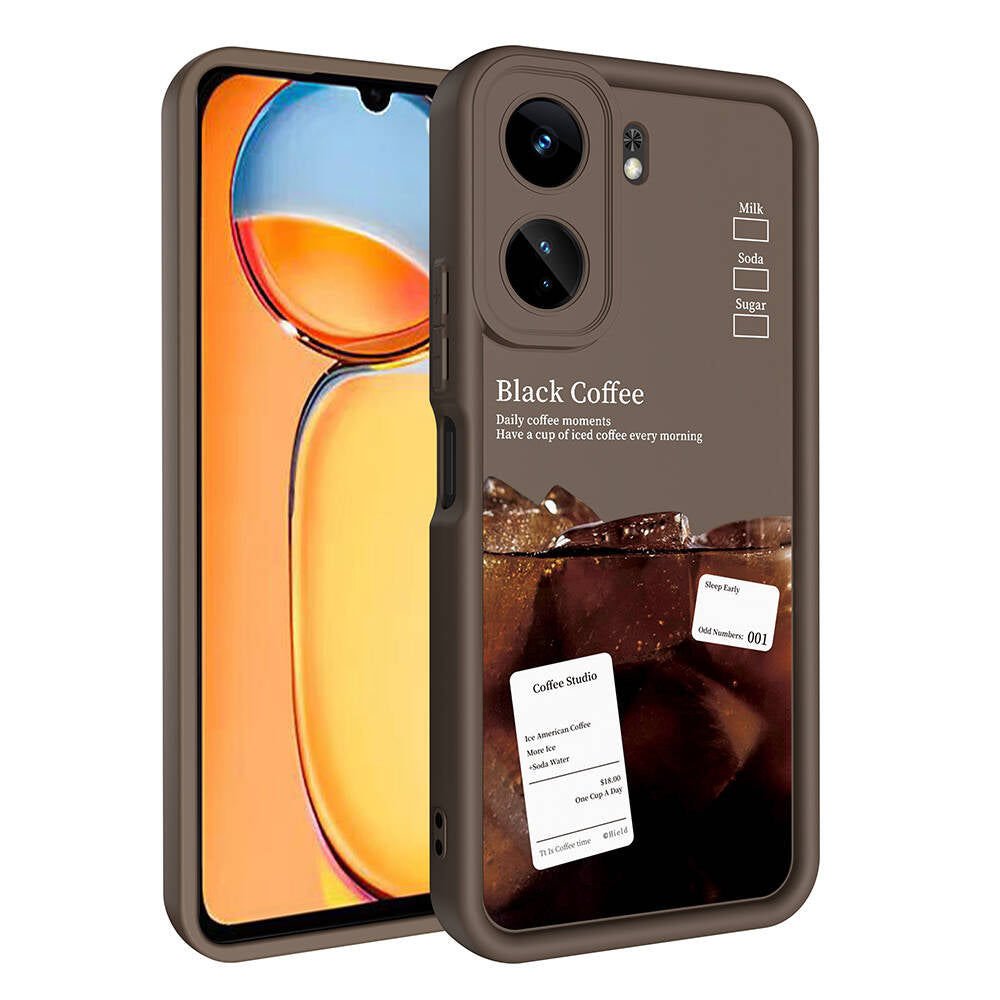 Xiaomi Redmi 13C Kılıf Kamera Korumalı Baskılı Arka Yüzey Zore Klas Kapak Siyah