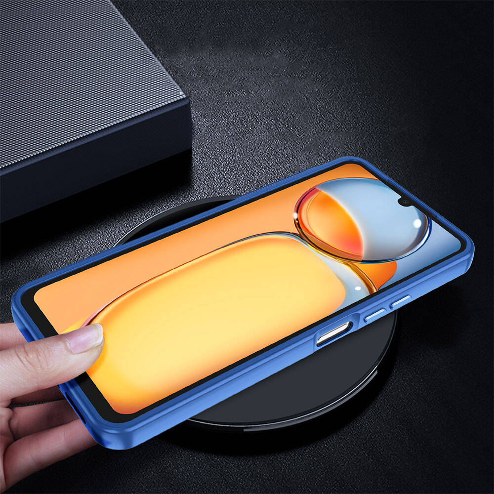 Xiaomi Redmi 13C Kılıf Zore Flora Kapak Mavi