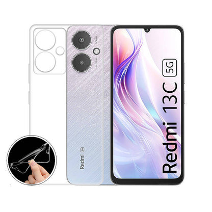 Xiaomi Redmi 13C Kılıf Zore Süper Silikon Kapak Renksiz