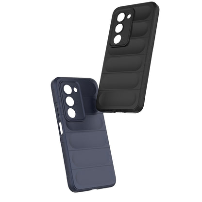 Xiaomi Redmi 15 Kılıf Esnek TPU Oyuklu Arka Yüzey Tasarımlı Zore Etnik Silikon Kapak Lacivert