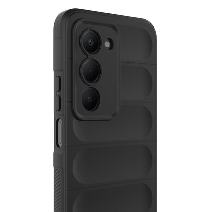 Xiaomi Redmi 15 Kılıf Esnek TPU Oyuklu Arka Yüzey Tasarımlı Zore Etnik Silikon Kapak Lacivert