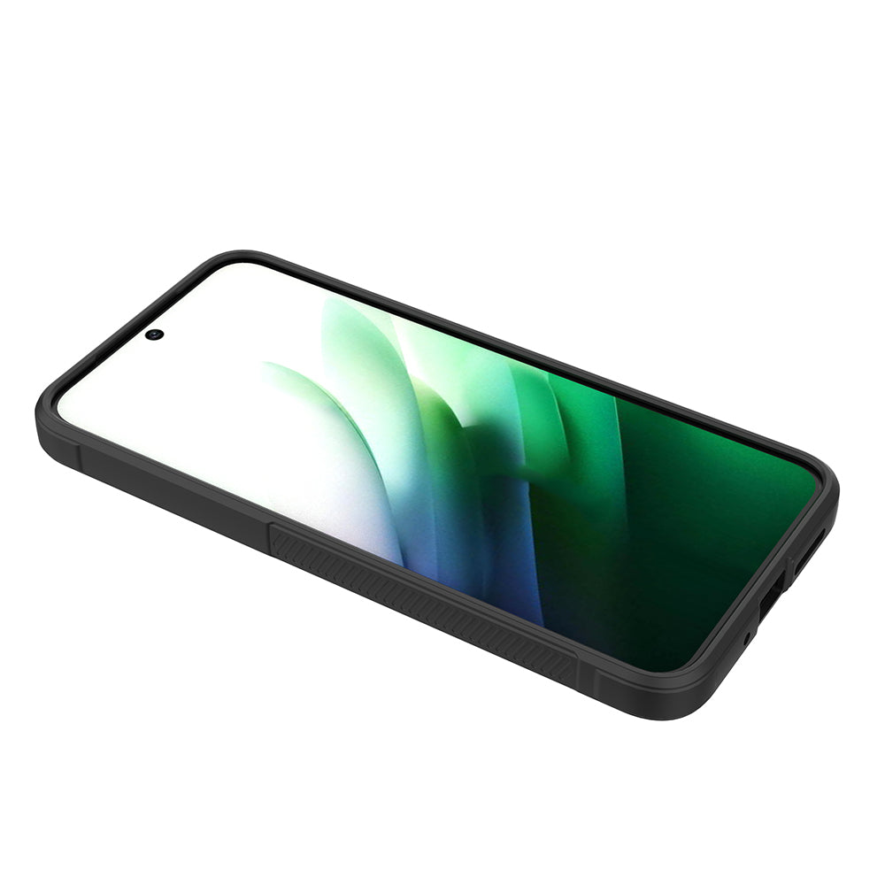 Xiaomi Redmi 15 Kılıf Esnek TPU Oyuklu Arka Yüzey Tasarımlı Zore Etnik Silikon Kapak Koyu Yeşil