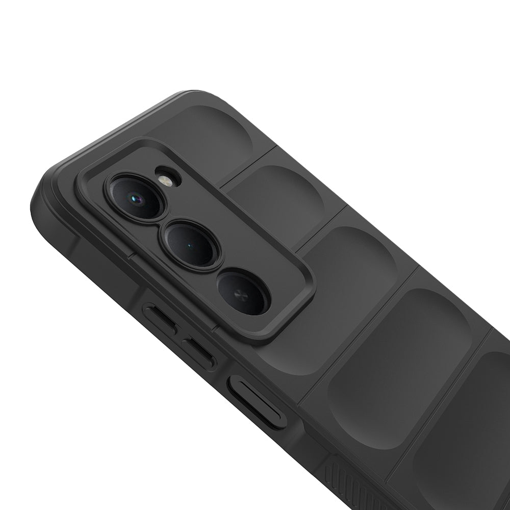 Xiaomi Redmi 15 Kılıf Esnek TPU Oyuklu Arka Yüzey Tasarımlı Zore Etnik Silikon Kapak Koyu Yeşil