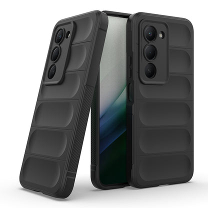 Xiaomi Redmi 15 Kılıf Esnek TPU Oyuklu Arka Yüzey Tasarımlı Zore Etnik Silikon Kapak Siyah