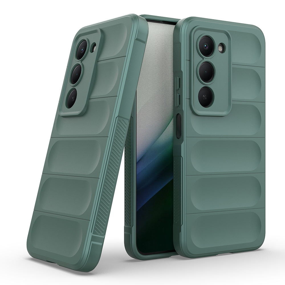 Xiaomi Redmi 15 Kılıf Esnek TPU Oyuklu Arka Yüzey Tasarımlı Zore Etnik Silikon Kapak Siyah