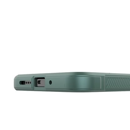 Xiaomi Redmi 15 Kılıf Esnek TPU Oyuklu Arka Yüzey Tasarımlı Zore Etnik Silikon Kapak Koyu Yeşil