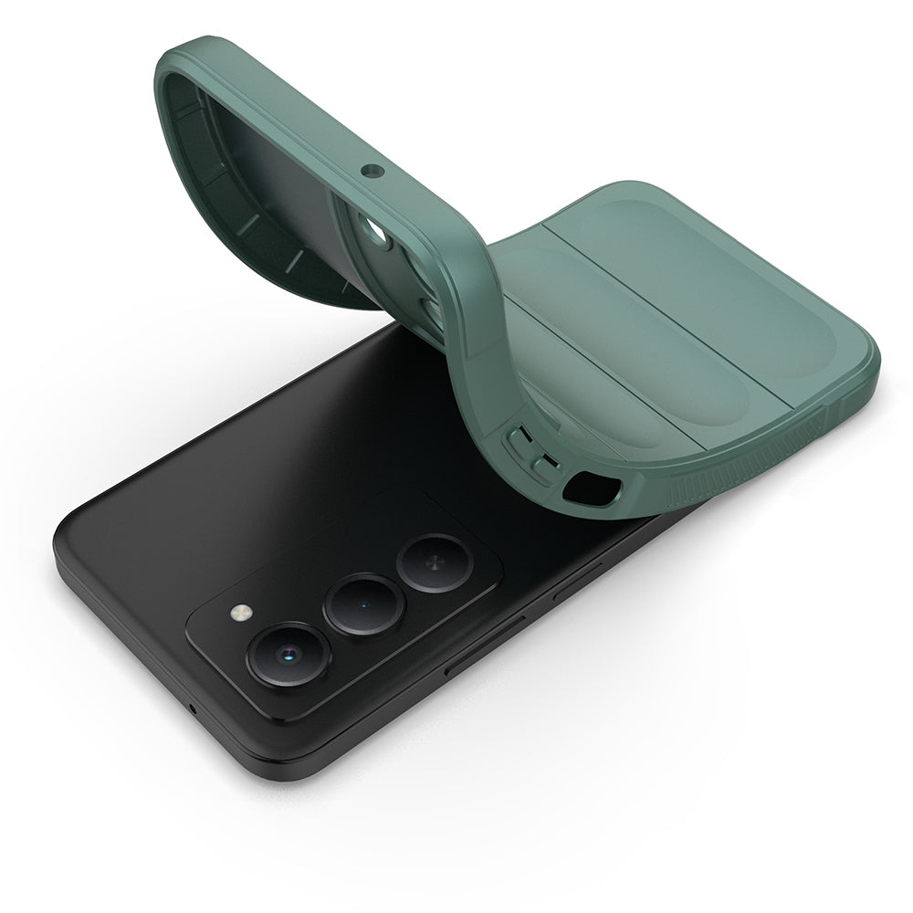 Xiaomi Redmi 15 Kılıf Esnek TPU Oyuklu Arka Yüzey Tasarımlı Zore Etnik Silikon Kapak Siyah