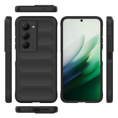 Xiaomi Redmi 15 Kılıf Esnek TPU Oyuklu Arka Yüzey Tasarımlı Zore Etnik Silikon Kapak Lacivert