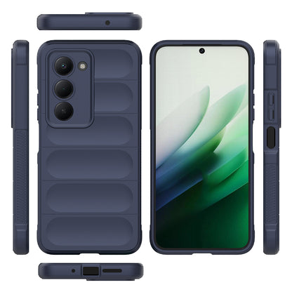 Xiaomi Redmi 15 Kılıf Esnek TPU Oyuklu Arka Yüzey Tasarımlı Zore Etnik Silikon Kapak Siyah