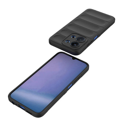 Xiaomi Redmi 15C 4G Kılıf Esnek TPU Oyuklu Arka Yüzey Tasarımlı Zore Etnik Silikon Kapak Siyah