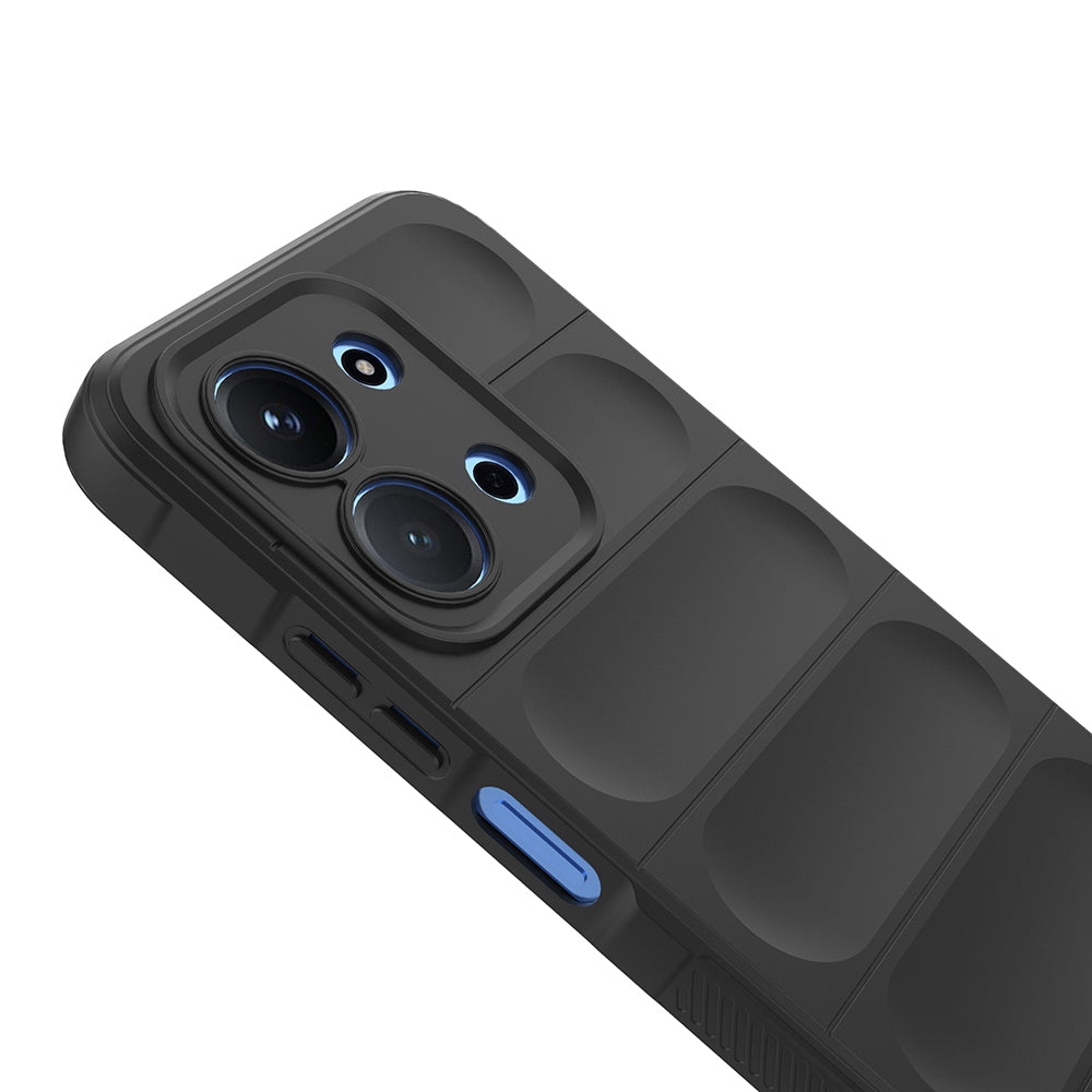 Xiaomi Redmi 15C 4G Kılıf Esnek TPU Oyuklu Arka Yüzey Tasarımlı Zore Etnik Silikon Kapak Siyah