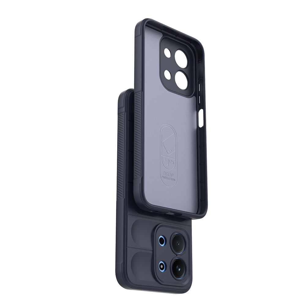 Xiaomi Redmi 15C 4G Kılıf Esnek TPU Oyuklu Arka Yüzey Tasarımlı Zore Etnik Silikon Kapak Siyah