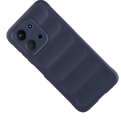 Xiaomi Redmi 15C 4G Kılıf Esnek TPU Oyuklu Arka Yüzey Tasarımlı Zore Etnik Silikon Kapak Siyah