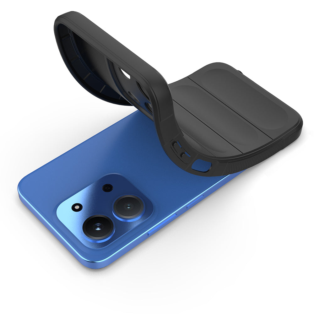 Xiaomi Redmi 15C 4G Kılıf Esnek TPU Oyuklu Arka Yüzey Tasarımlı Zore Etnik Silikon Kapak Lacivert