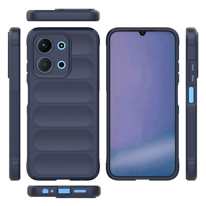 Xiaomi Redmi 15C 4G Kılıf Esnek TPU Oyuklu Arka Yüzey Tasarımlı Zore Etnik Silikon Kapak Lacivert