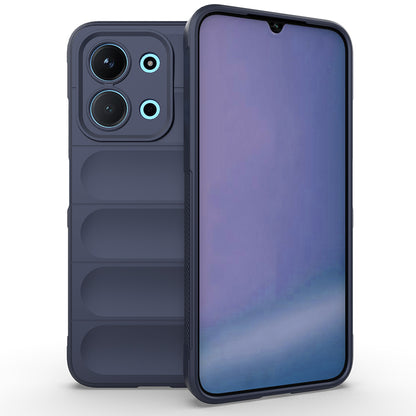 Xiaomi Redmi 15C 4G Kılıf Esnek TPU Oyuklu Arka Yüzey Tasarımlı Zore Etnik Silikon Kapak Lacivert