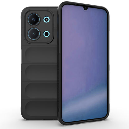 Xiaomi Redmi 15C 4G Kılıf Esnek TPU Oyuklu Arka Yüzey Tasarımlı Zore Etnik Silikon Kapak Siyah