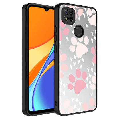 Xiaomi Redmi 9C Kılıf Aynalı Desenli Kamera Korumalı Parlak Zore Mirror Kapak Pati