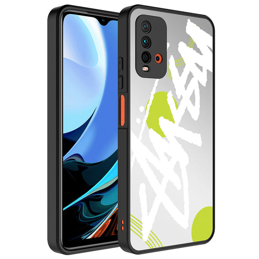 Xiaomi Redmi 9T Kılıf Aynalı Desenli Kamera Korumalı Parlak Zore Mirror Kapak Yazı