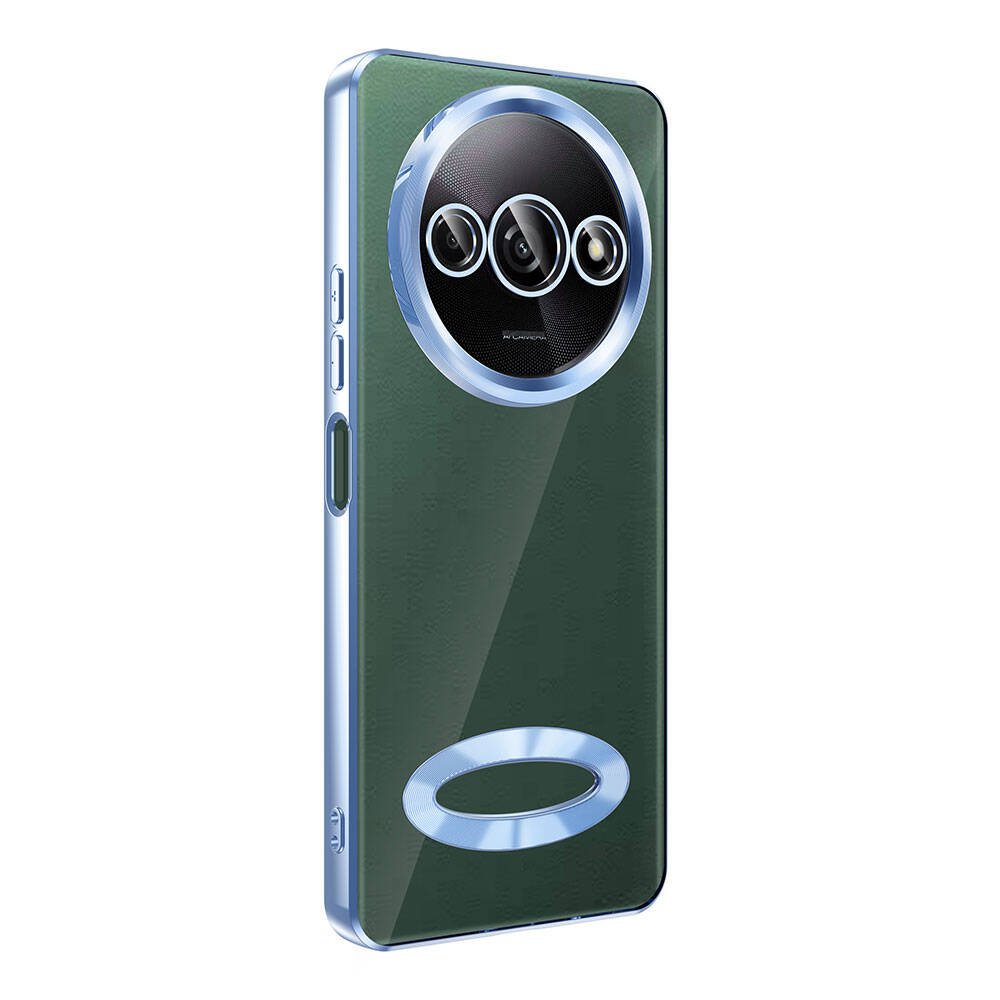 Xiaomi Redmi A3 4G 2024 Kılıf Kamera Korumalı Logo Gösteren Zore Omega Kapak Gold