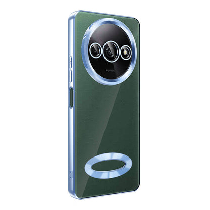 Xiaomi Redmi A3 4G 2024 Kılıf Kamera Korumalı Logo Gösteren Zore Omega Kapak Sierra Mavi