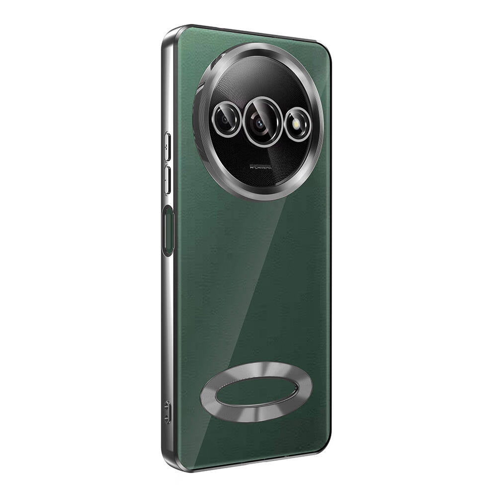 Xiaomi Redmi A3 4G 2024 Kılıf Kamera Korumalı Logo Gösteren Zore Omega Kapak Gold