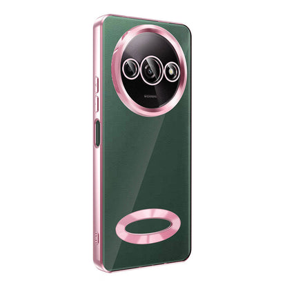 Xiaomi Redmi A3 4G 2024 Kılıf Kamera Korumalı Logo Gösteren Zore Omega Kapak Rose Gold