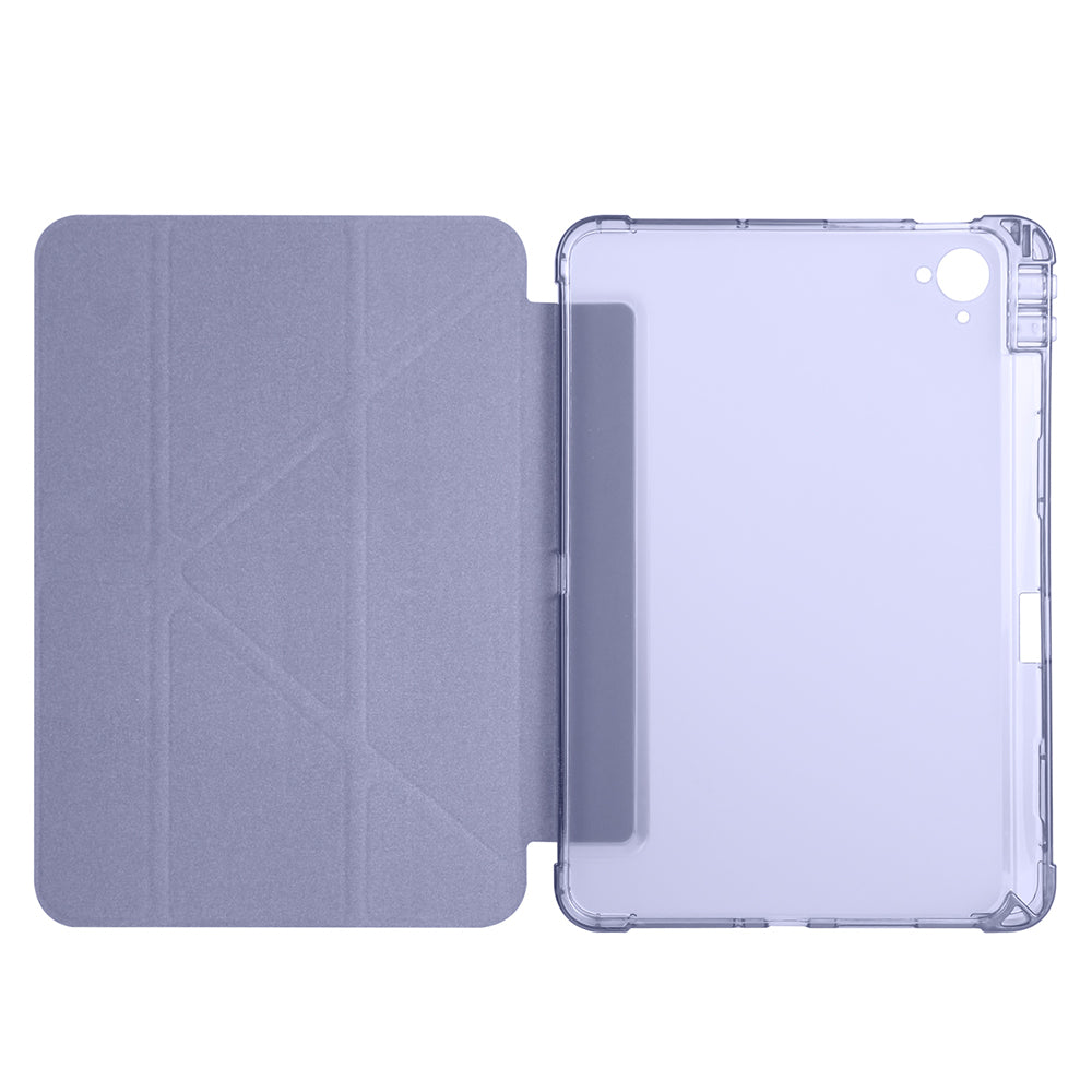 Xiaomi Redmi K Pad Kılıf Zore Tri Folding Kalem Bölmeli Standlı Kılıf Mor