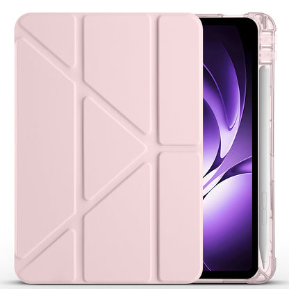 Xiaomi Redmi K Pad Kılıf Zore Tri Folding Kalem Bölmeli Standlı Kılıf Mor