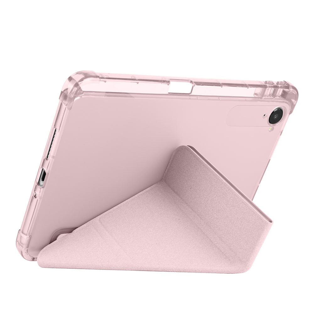 Xiaomi Redmi K Pad Kılıf Zore Tri Folding Kalem Bölmeli Standlı Kılıf Rose Gold