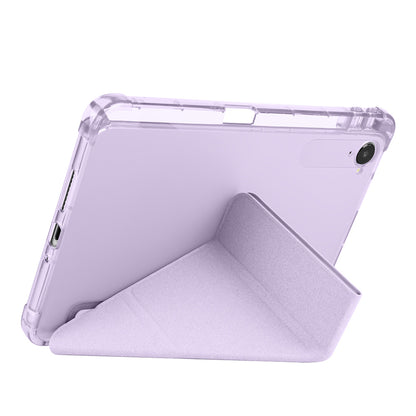 Xiaomi Redmi K Pad Kılıf Zore Tri Folding Kalem Bölmeli Standlı Kılıf Mor