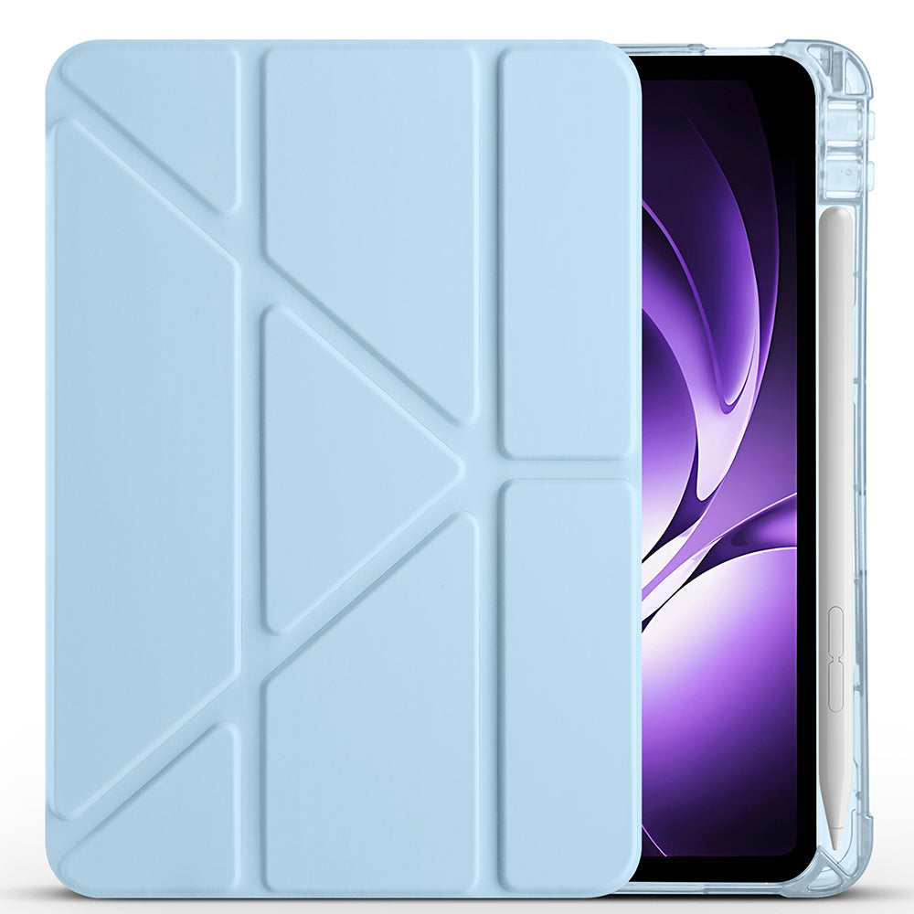 Xiaomi Redmi K Pad Kılıf Zore Tri Folding Kalem Bölmeli Standlı Kılıf Rose Gold