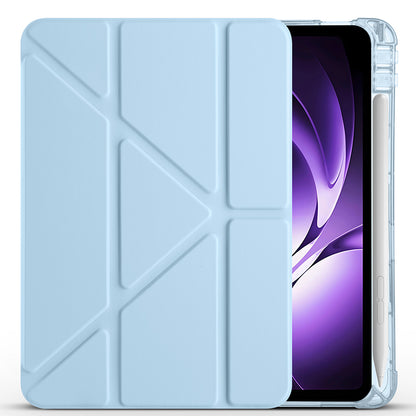 Xiaomi Redmi K Pad Kılıf Zore Tri Folding Kalem Bölmeli Standlı Kılıf Mor