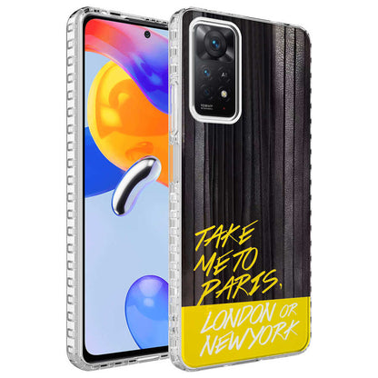 Xiaomi Redmi Note 11 Pro 5G Kılıf Airbag Kenarlı Renkli Desenli Silikon Zore Elegans Kapak