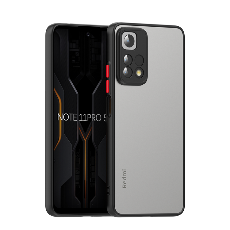 Xiaomi Redmi Note 11 Pro 5G Kılıf Zore Hux Kapak Siyah