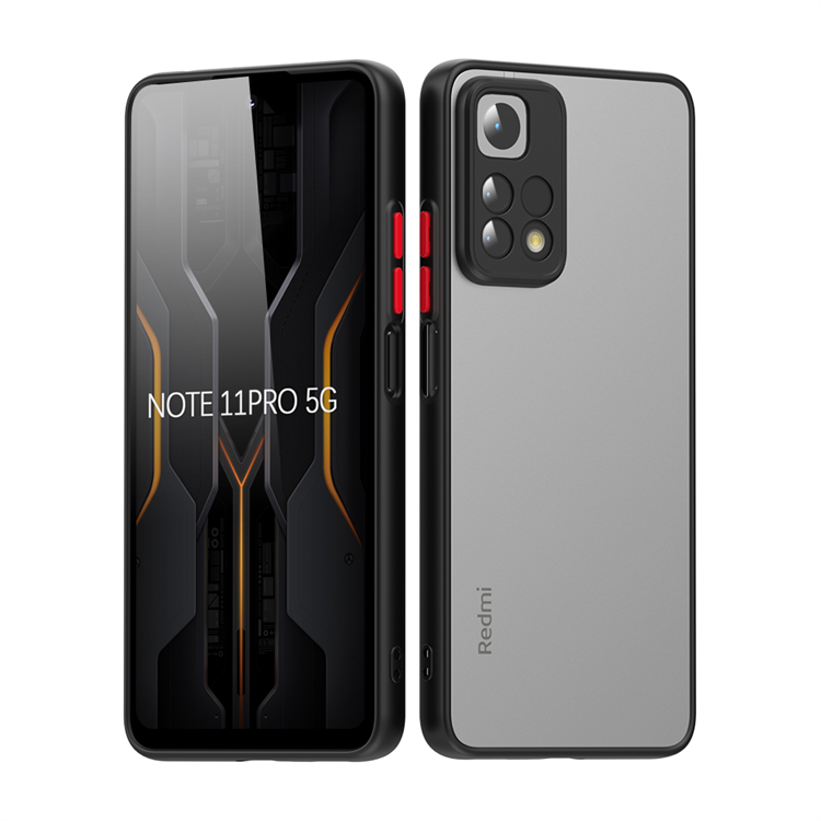 Xiaomi Redmi Note 11 Pro 5G Kılıf Zore Hux Kapak Siyah
